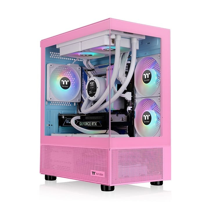 Gabinete Thermaltake View 170 TG ARGB, Micro-Tower, Micro-ATX/Mini-ITX, USB 3.0, sin Fuente, 3 Ventiladores Instalados, Rosa