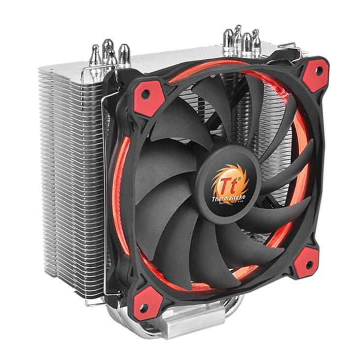 Disipador CPU Thermaltake Riing Silent 12, 120mm, 300-1400RPM, Negro/Rojo