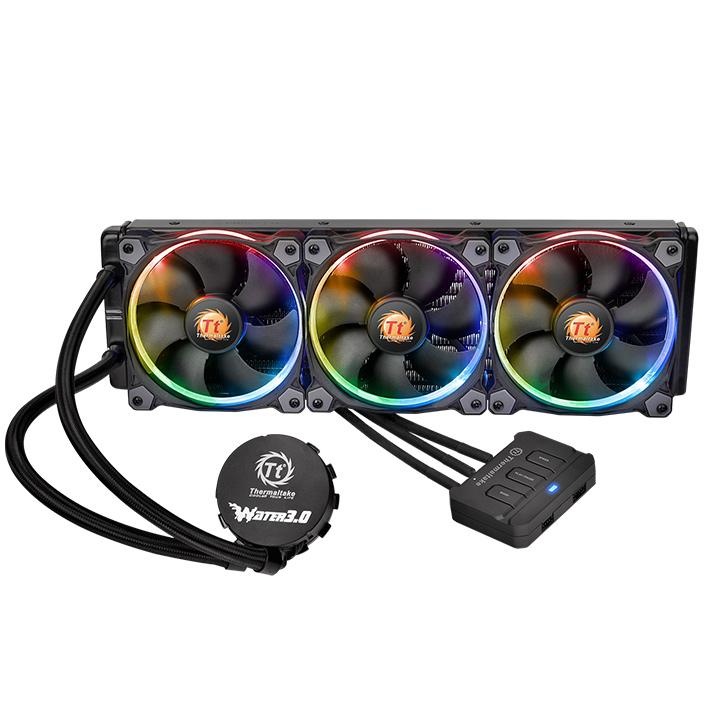 Thermaltake Water 3.0 Riing RGB 360 Enfriamiento Líquido para CPU, 3x 120mm, 800-1500RPM