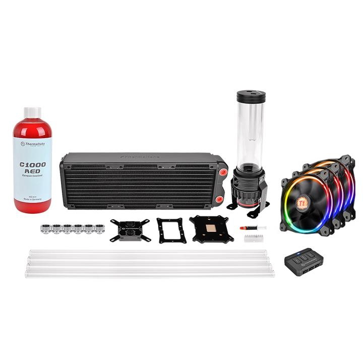 Thermaltake Pacific RL360 D5 Hard Tube RGB Water Cooling Kit, incluye Ventilador/Radiador