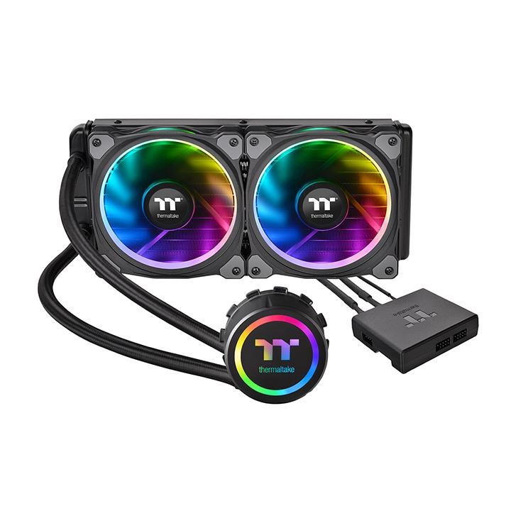 Thermaltake Floe Riing RGB 240 Premium Enfriamiento Líquido para CPU, 2x 120mm, hasta 1400RPM, Negro 