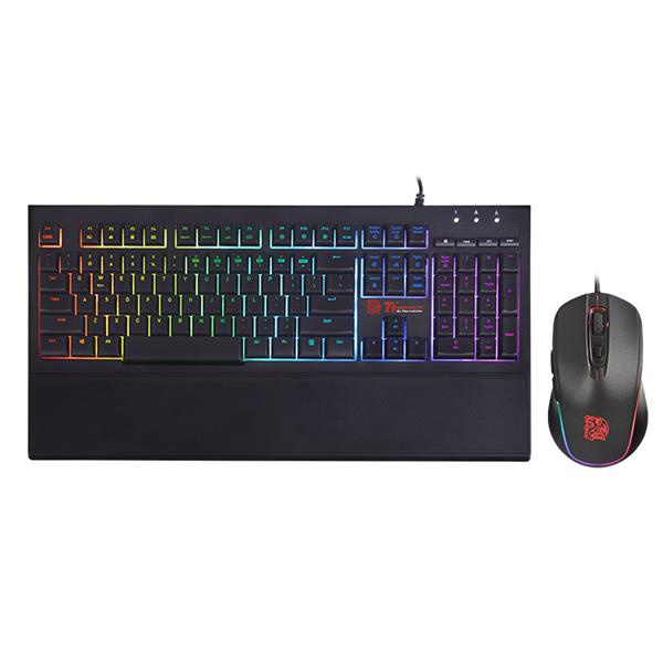 Thermaltake Kit de Teclado y Mouse Commander Elite, Alámbrico, USB, Negro (Español)