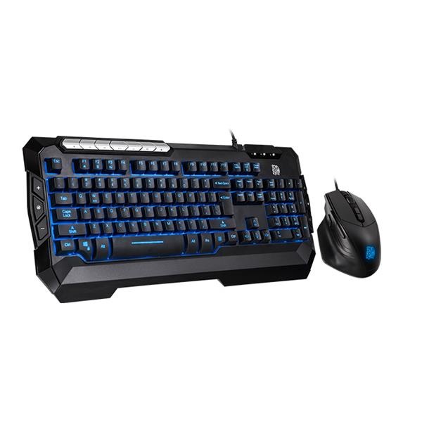 Kit Gamer de Teclado y Mouse Tt eSPORTS Commander Combo V2, Alámbrico, USB, Negro (Español)