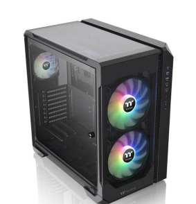 Gabinete Thermaltake View 51 TG ARGB, Midi-Tower, ATX/EATX/Micro-ATX/Mini-ITX, USB 2.0/3.0, sin Fuente, 3 Ventiladores Instalados, Negro