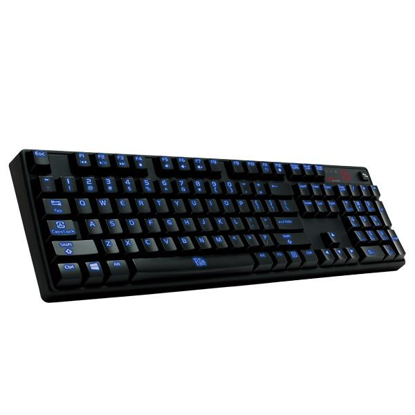 Teclado Tt eSports POSEIDON Z, Mecánico, Blue Switch, Alámbrico, 1.8 Metros, USB, Negro (Inglés)