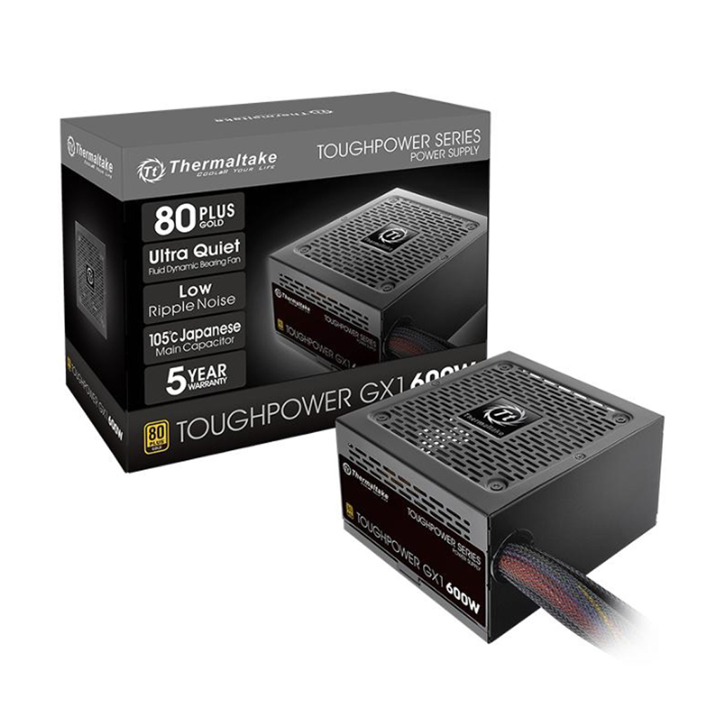 Fuente de Poder Thermaltake Toughpower GX2 80 PLUS Gold, 24-pines ATX, 140mm, 600W