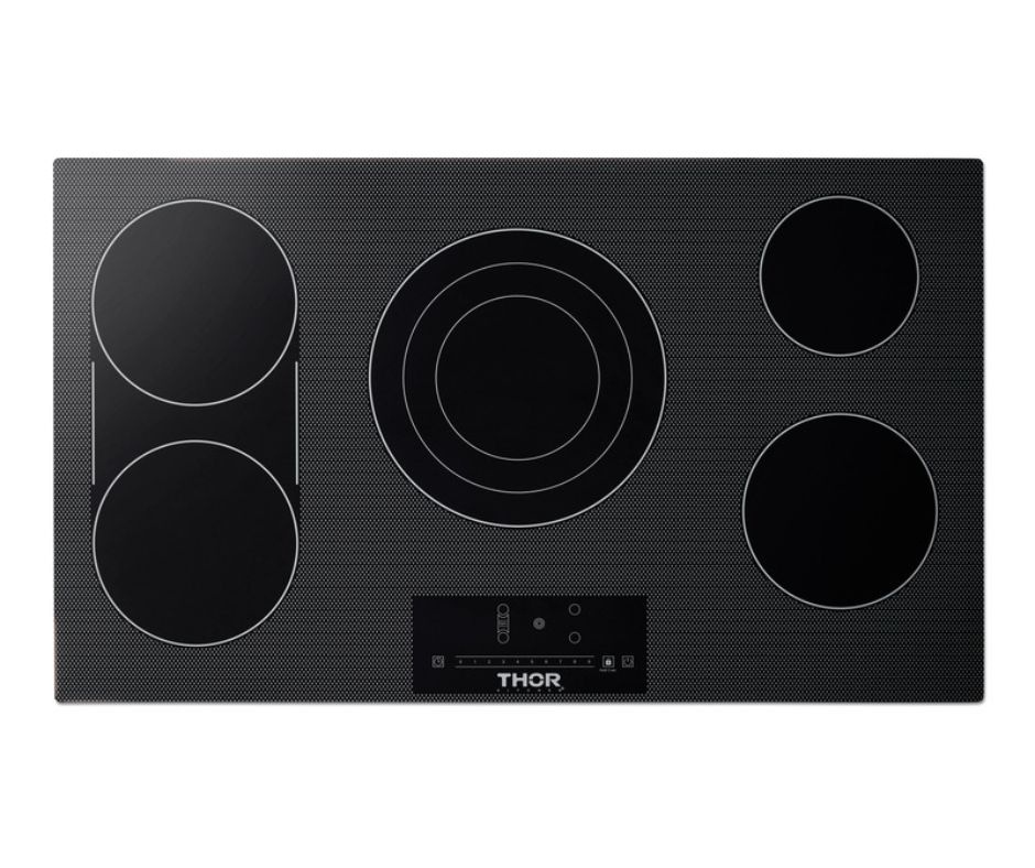 Thor Parrilla Eléctrica TEC36, 5 Quemadores, Antiadherente, 3600W, Negro