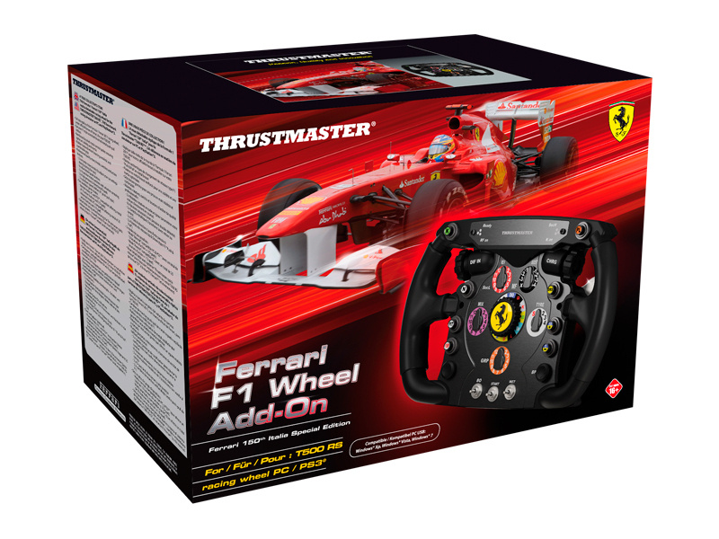 Thrustmaster Volante Ferrari F1, Inalámbrico, RF, Negro - para T500/T300/TX
