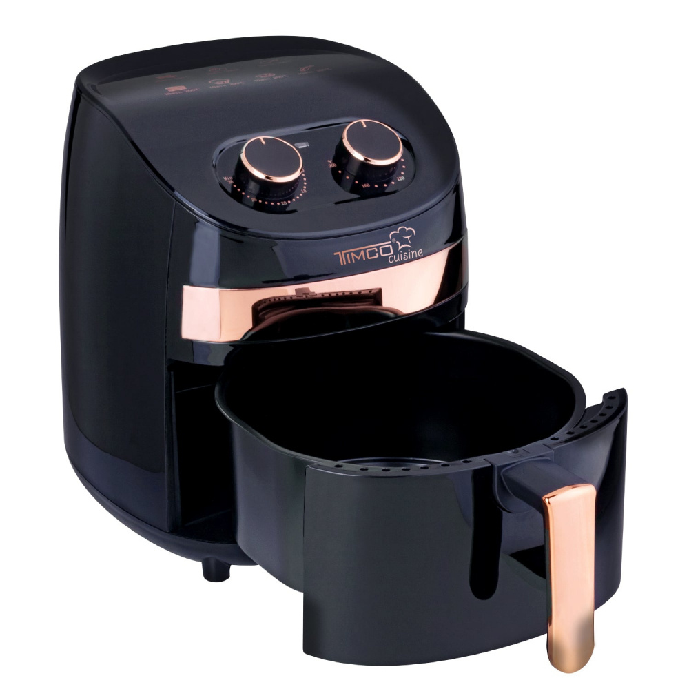 Timco Freidora Eléctrica de Aire Turboair AF002, 3.5L, Negro/Bronce