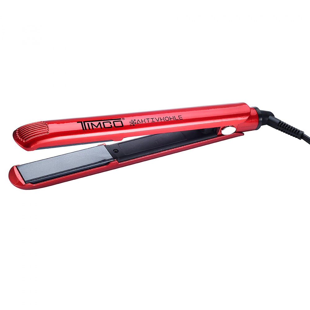 Timco Plancha para Cabello Carbón Activado PK-R, 220 °C, Rojo