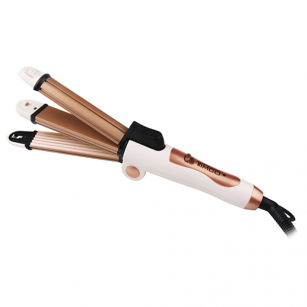 Timco Plancha 3 en 1 para Cabello TP-3, 220°C, Oro/Blanco