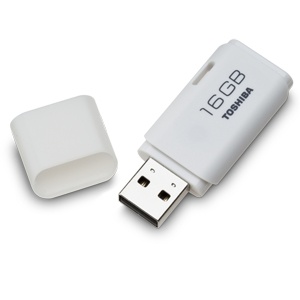Memoria USB Toshiba Transmemory, 16GB, USB 2.0, Blanco
