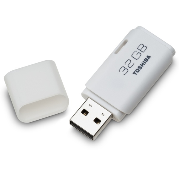 Memoria USB Toshiba Transmemory, 32GB, USB 2.0, Blanco