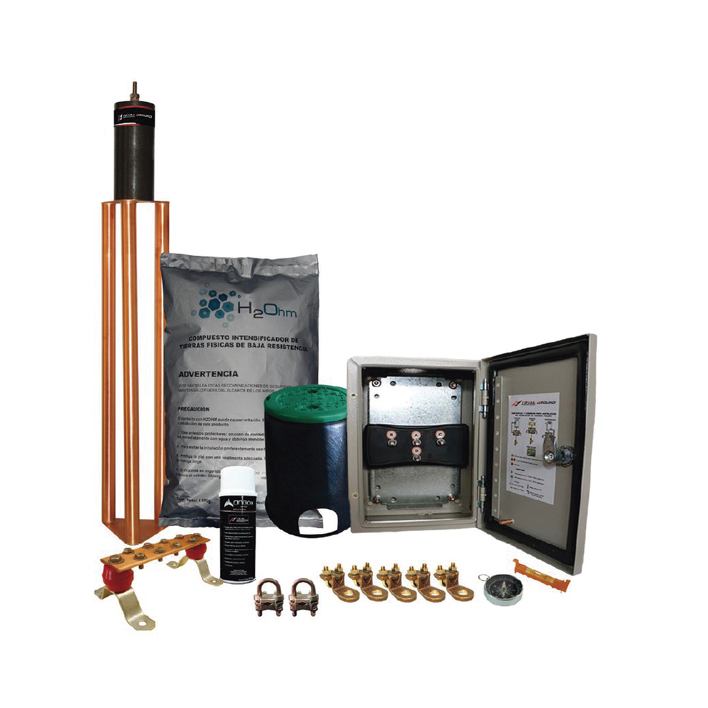 Total Ground Kit de Tierra Física con Electrodo Magnético 45A ― incluye Accesorios de Instalación