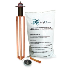 Total Ground Electrodo para Corriente Máxima de 45A TG-45AB - incluye Filtro/Compuesto H2Ohm