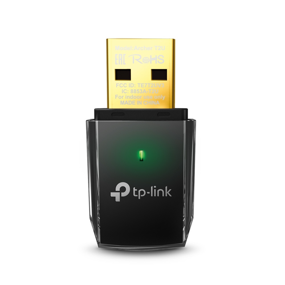 TP-Link Adaptador de Red USB ARCHER T2U V3 AC600, Inalámbrico, WLAN, 433Mbit/s, Doble Banda 2.4/5 GHz 
