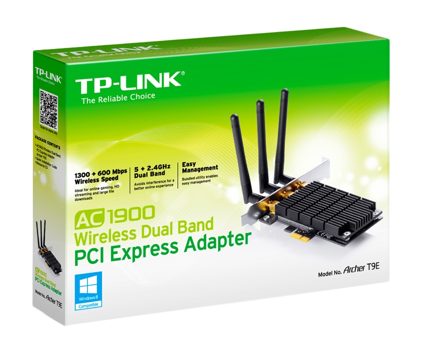 TP-Link Tarjeta PCI Express de Banda Dual AC1900, Inalámbrico, 1300 Mbit/s