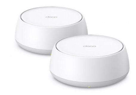 TP-Link Router con Sistema de Red Wi-Fi en Malla Deco BE25, 2 x RJ-45, 2882 Mbit/s WLAN, Doble Banda 2.4/5 GHz, Wi-Fi 7, 4 Antenas Internas, 2 Piezas