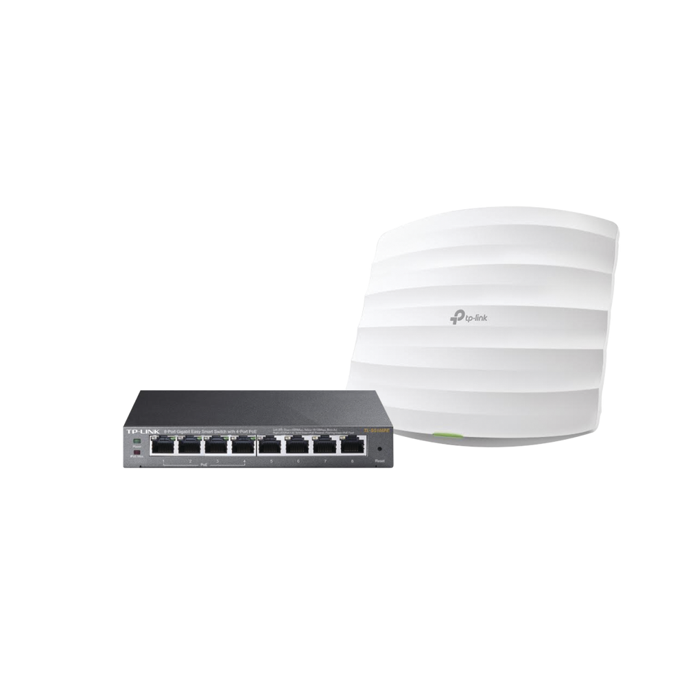 Kit Access Point TP-Link AC1750, 1300 Mbit/s, 1x RJ-45, 2.4/5GHz, Blanco ― Incluye 1 Switch TL-SG108PE