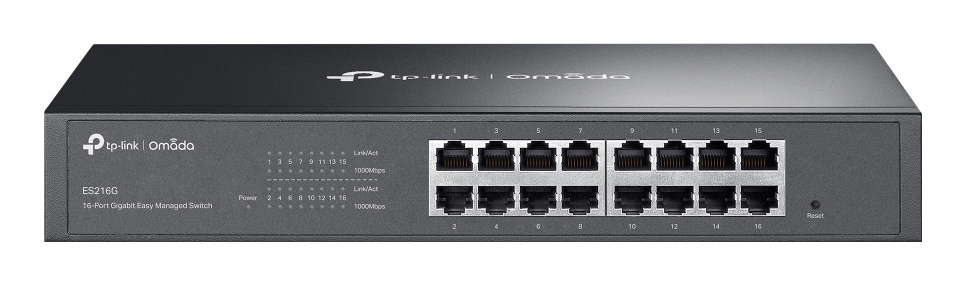 Switch TP-Link ES216G, 16 Puertos Gigabit Ethernet 10/100/1000, 32 Gbit/s, 8000 Entradas, Administrado