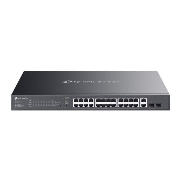 Switch TP-Link ES228GMP, 26 Puertos Gigabit Ethernet 10/100/1000 24 x PoE+ 384W, 2 Puertos SFP, 56 Gbit/s, 8000 Entradas, Administrado
