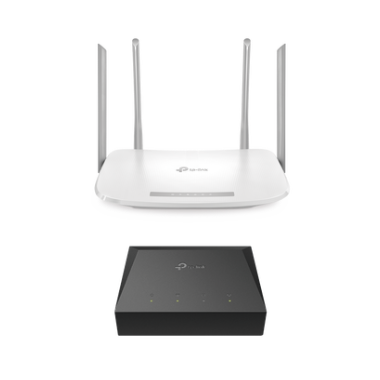 Router TP-Link Gigabit Ethernet EC220-G5, Inalámbrico, 867 Mbit/s, 3x RJ-45, 2.4/5GHz, con 4 Antenas Externas ― incluye 1 ONU Gigabit XZ000G3