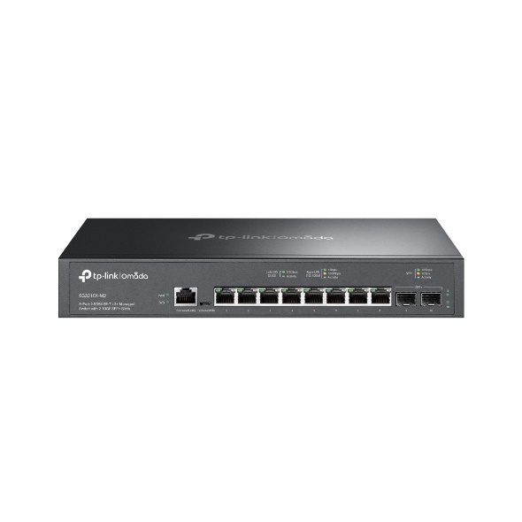 Switch TP-Link Gigabit Ethernet Omada L2+ SG3210X-M2, 8 Puertos 100/1000/2500Mbps + 2 Puertos SFP, 10 Gbit/s, 16. 000 Entradas - Administrable