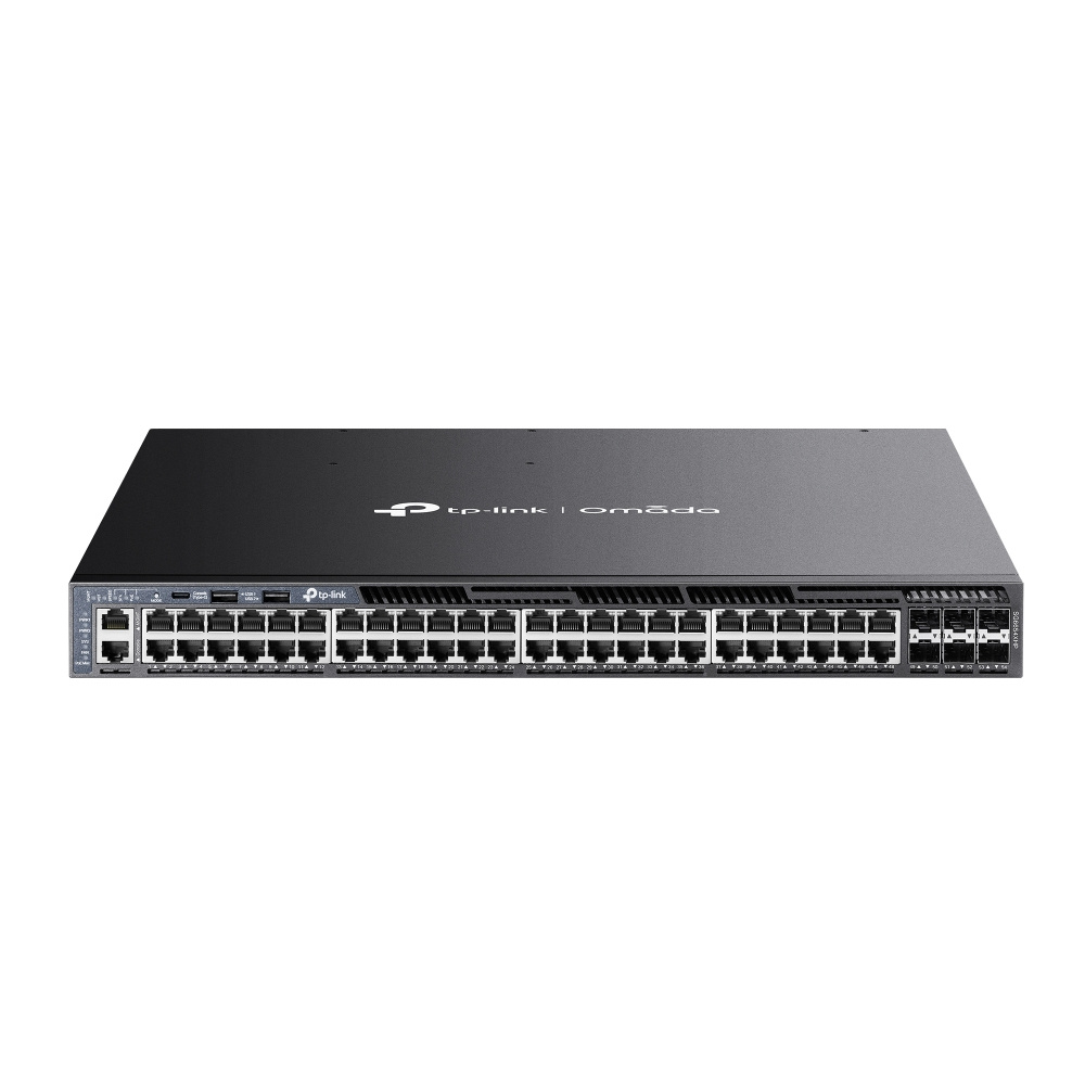 Switch TP-Link Gigabit Ethernet SG6654XHP, 48 Puertos PoE+ 10/100/1000Mbps + 6 Puertos SFP+, 1440W, 216 Gbit/s, 32000 Entradas - Administrable