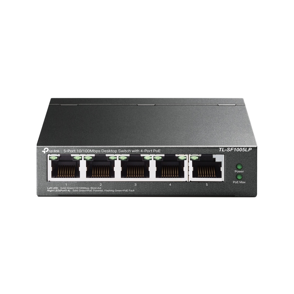 Switch TP-Link Fast Ethernet TL-SF1005P, 5 Puertos 10/100Mbps (4x PoE), 1 Gbit/s, 2000 Entradas -  No Administrable