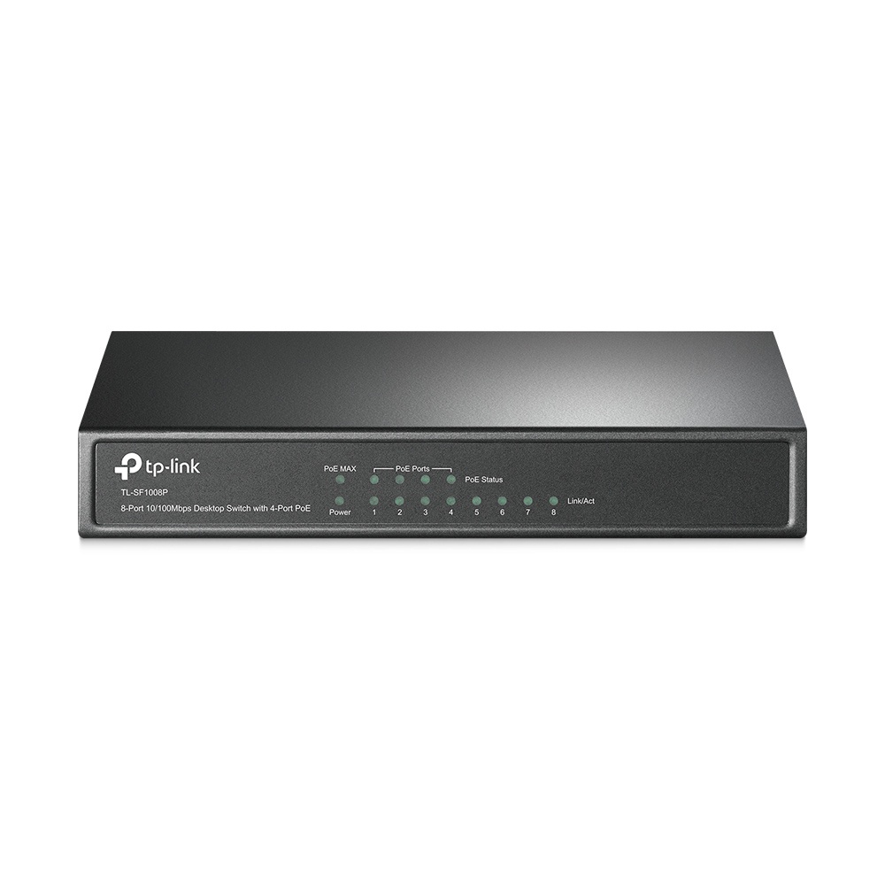 Switch TP-Link TL-SF1008P PoE, 8 Puertos 10/100Mbps (4x PoE+), 1.6 Gbit/s, 2000 Entradas – No Administrable