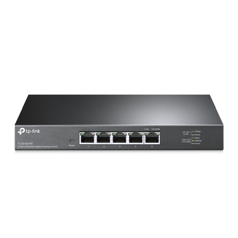 Switch TP-Link Gigabit Ethernet TL-SG105-M2, 5 Puertos 10/100/1000Mbps, 25 Gbit/s, 16.000 Entradas - No Administrable