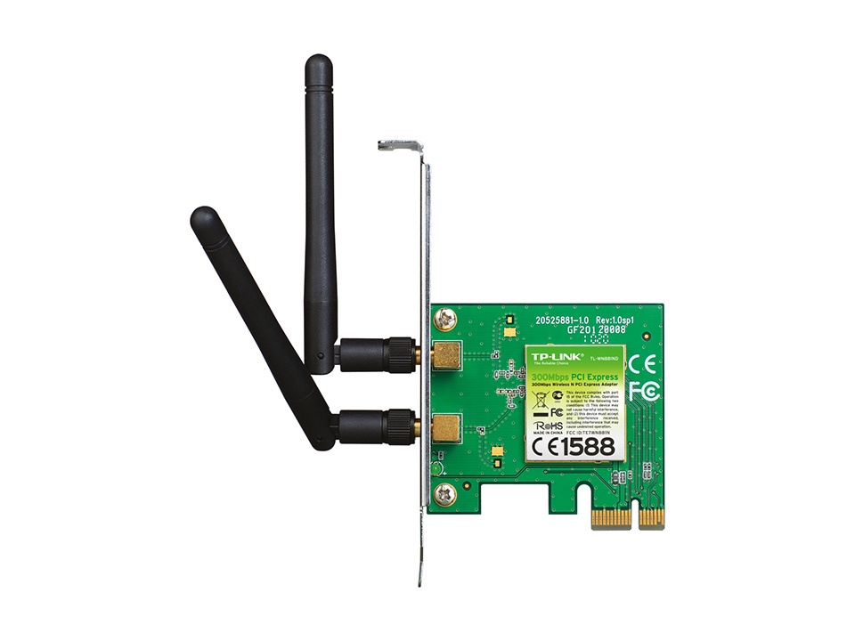TP-Link Tarjeta de Red TL-WN881ND, 300Mbit/s PCI Express, 2 Antenas, Wi-Fi 4 