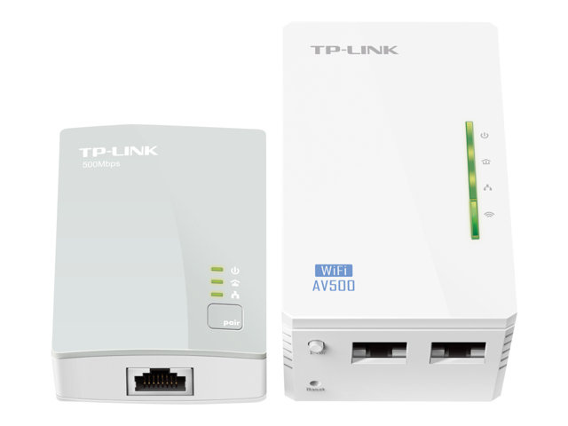 TP-Link Kit Extensor Powerline AV500 TL-WPA4220KIT, Inalámbrico, 2x RJ-45, 300 Mbit/s - incluye Adaptadores Powerline Ethernet TL-WPA4220/TL-PA4010