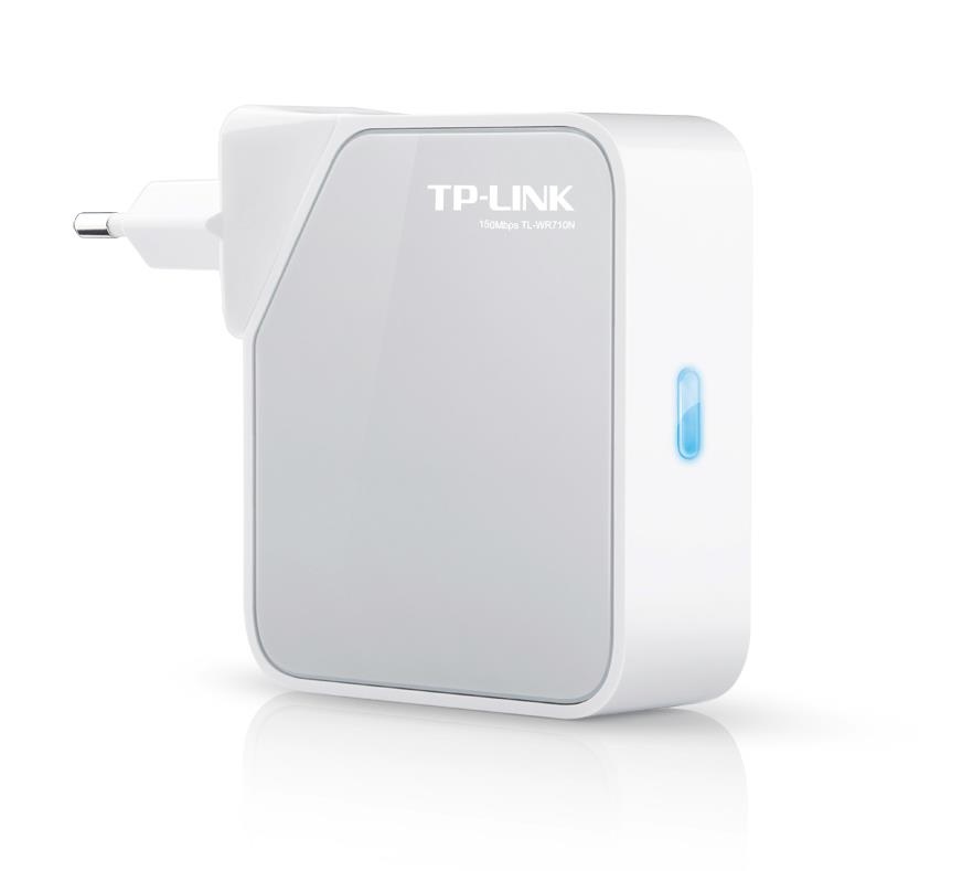 TP-LINK Punto de Acceso WiFi de Bolsillo / Router / Adaptador de TV / Repetidor TL-WR710N, 2x RJ-45