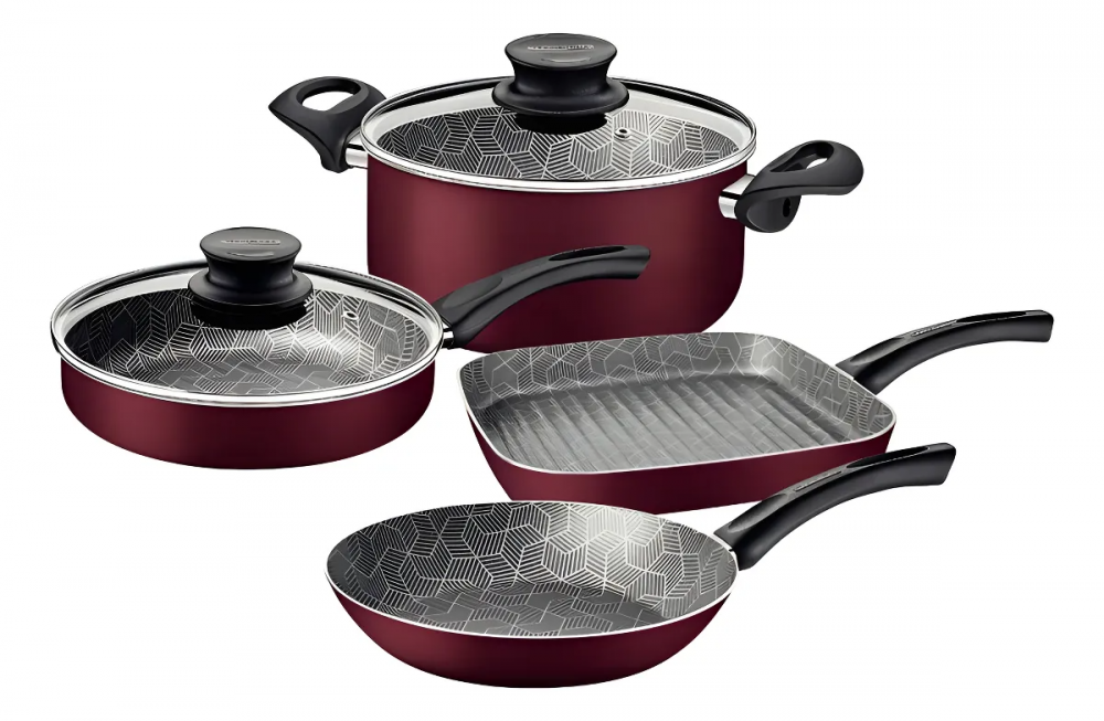 Tramontina Batería de Cocina Atlantic, Aluminio, Antiadherente, 6 Piezas