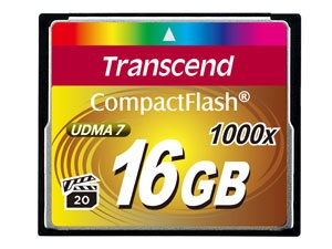 Memoria Flash Transcend, 16GB CompactFlash
