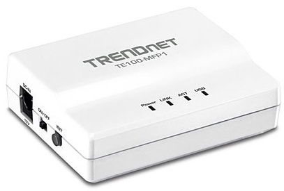 Trendnet TE100-MFP1 Servidor de Impresión, Fast Ethernet, 1x USB 2.0, IEEE 802.3/3u