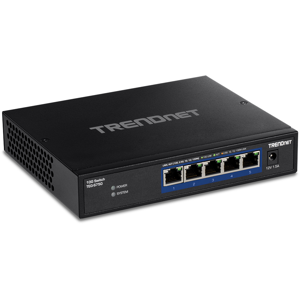 Switch Trendnet TEG-S750, 5 Puertos 10G Ethernet 100/1000/10000, 100 Gbit/s, 16000 Entradas, No Administrado