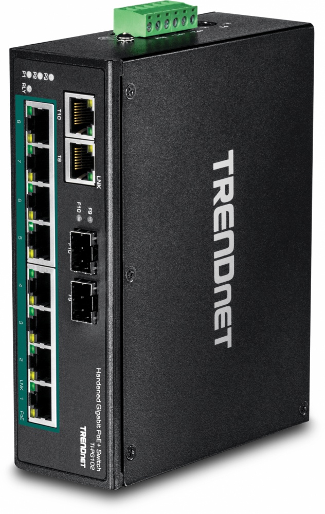 Switch Trendnet Gigabit Ethernet TI-PG102, 10 Puertos 10/100/1000Mbps, 2 Puertos SFP, 20 Gbit/s, 16.000 Entradas - No Administrable