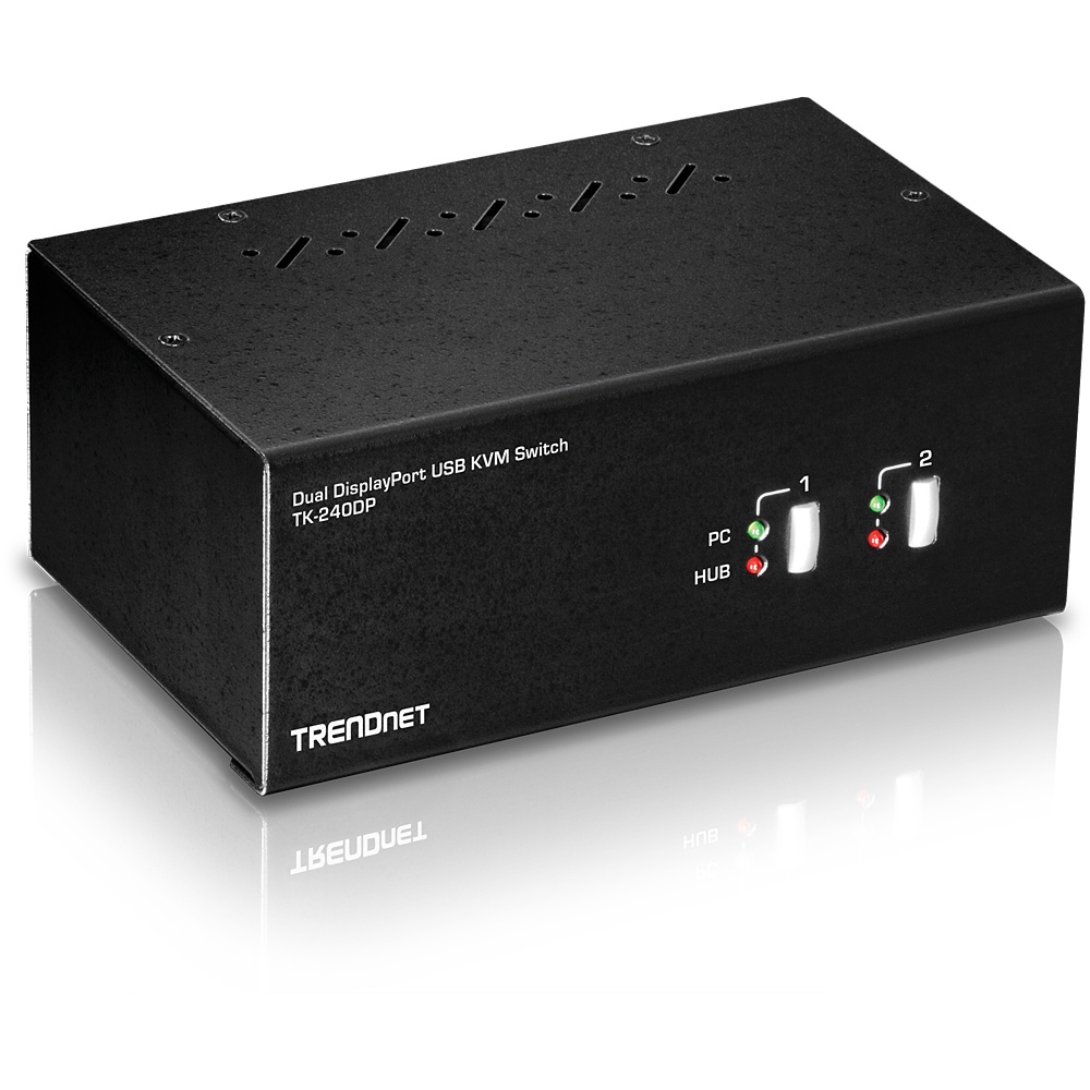 Trendnet Switch KVM TK-240DP, 2 Puertos DisplayPort/USB