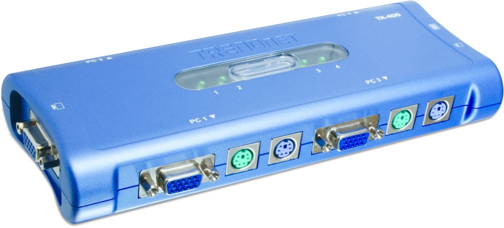 Trendnet Adaptador KVM TK-400K, PS/2/VGA, 4 Puertos