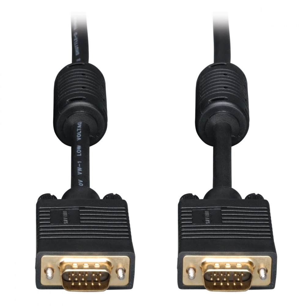 Tripp Lite Cable VGA Coaxial para Monitor, HD15 Macho - Macho, 3.05 Metros, Negro