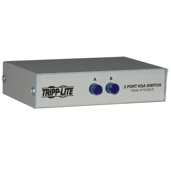 Tripp Lite by Eaton Switch VGA/SVGA 2 Puertos, 1600 x 1280 Pixeles