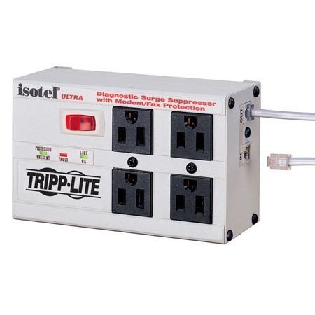 Tripp Lite by Eaton Limitador de Tensión Ultra Isobar con Luces, 2700J, 4 Contactos