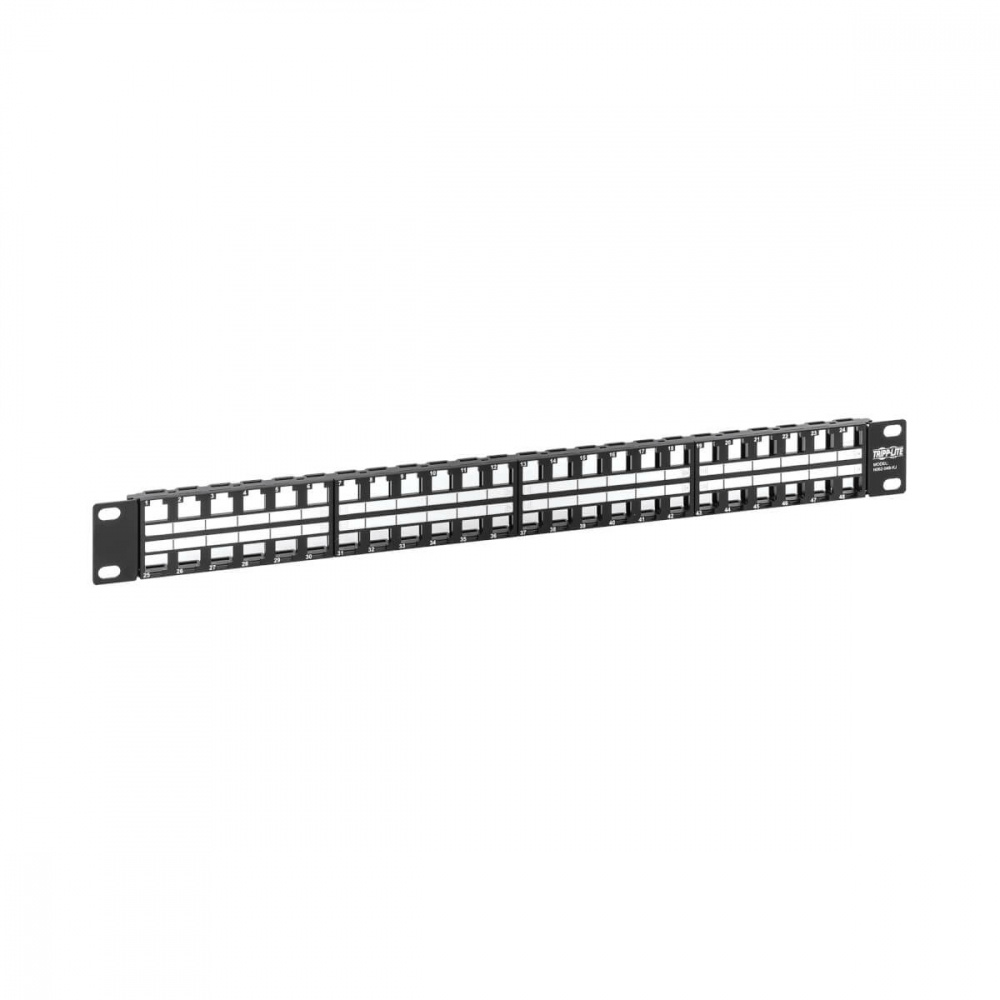Tripp Lite by Eaton Panel de Parcheo Cat5e/Cat6/Cat6a, 48 Puertos RJ-45, 1U, Negro