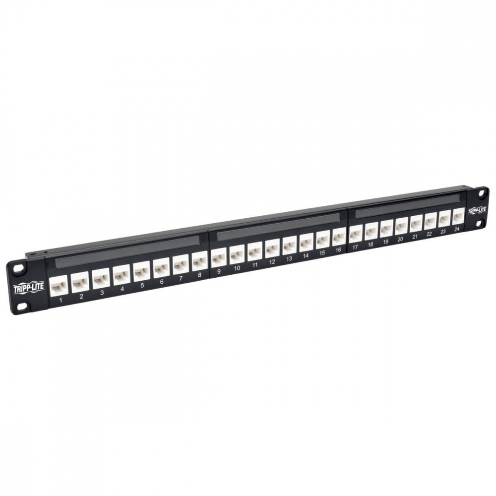 Tripp Lite by Eaton Panel de Parcheo Cat6a, 24 Puertos RJ-45, 1U, Negro