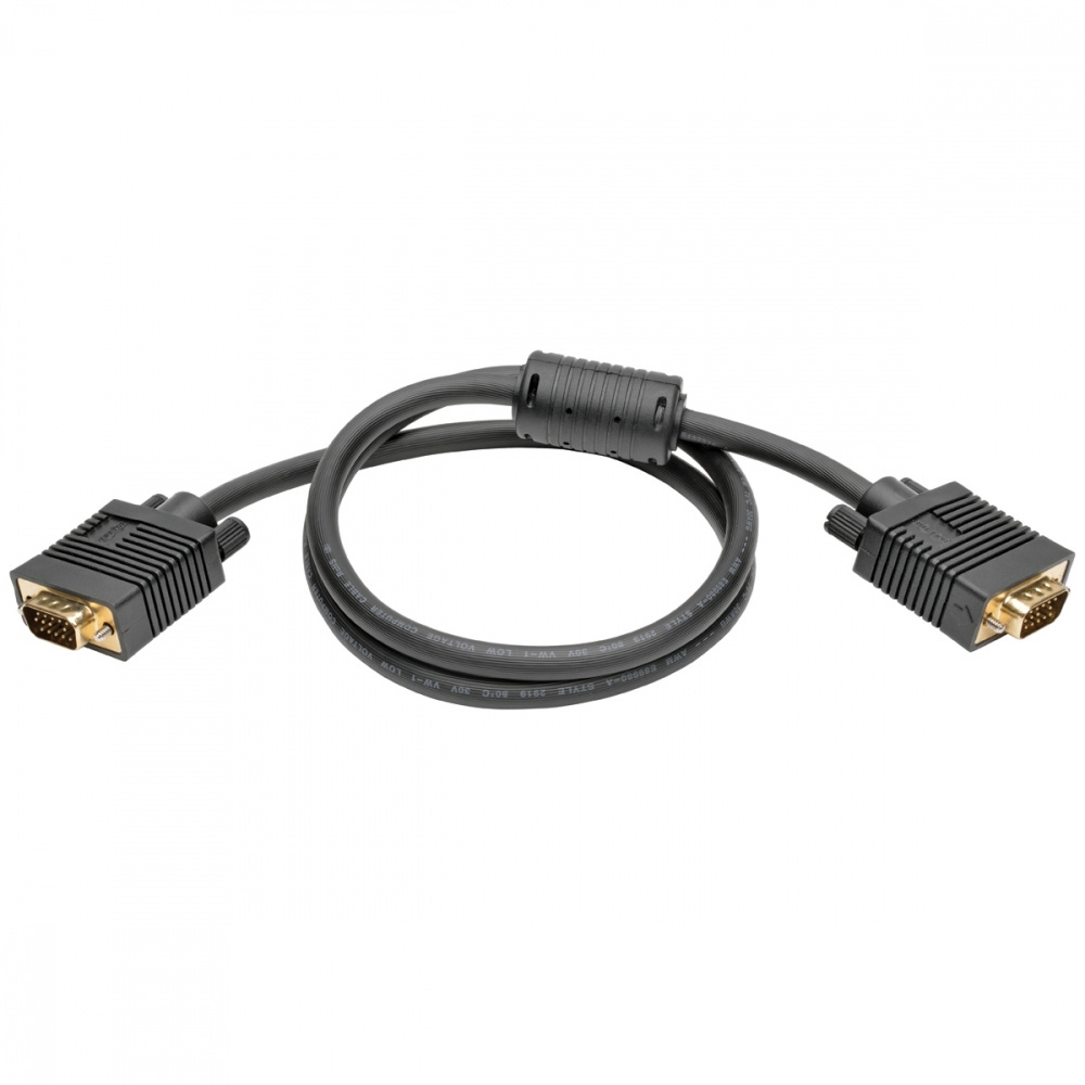 Tripp Lite by Eaton Cable VGA Coaxial para Monitor, HD15 Macho - Macho, 90cm, Negro