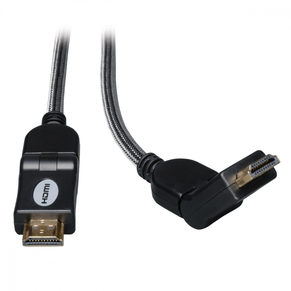 Tripp Lite by Eaton Cable HDMI de Alta Velocidad con Conectores Giratorios, HDMI 1.3 Macho - HDMI 1.3 Macho, 4K, 30Hz, 3.05 Metros, Negro