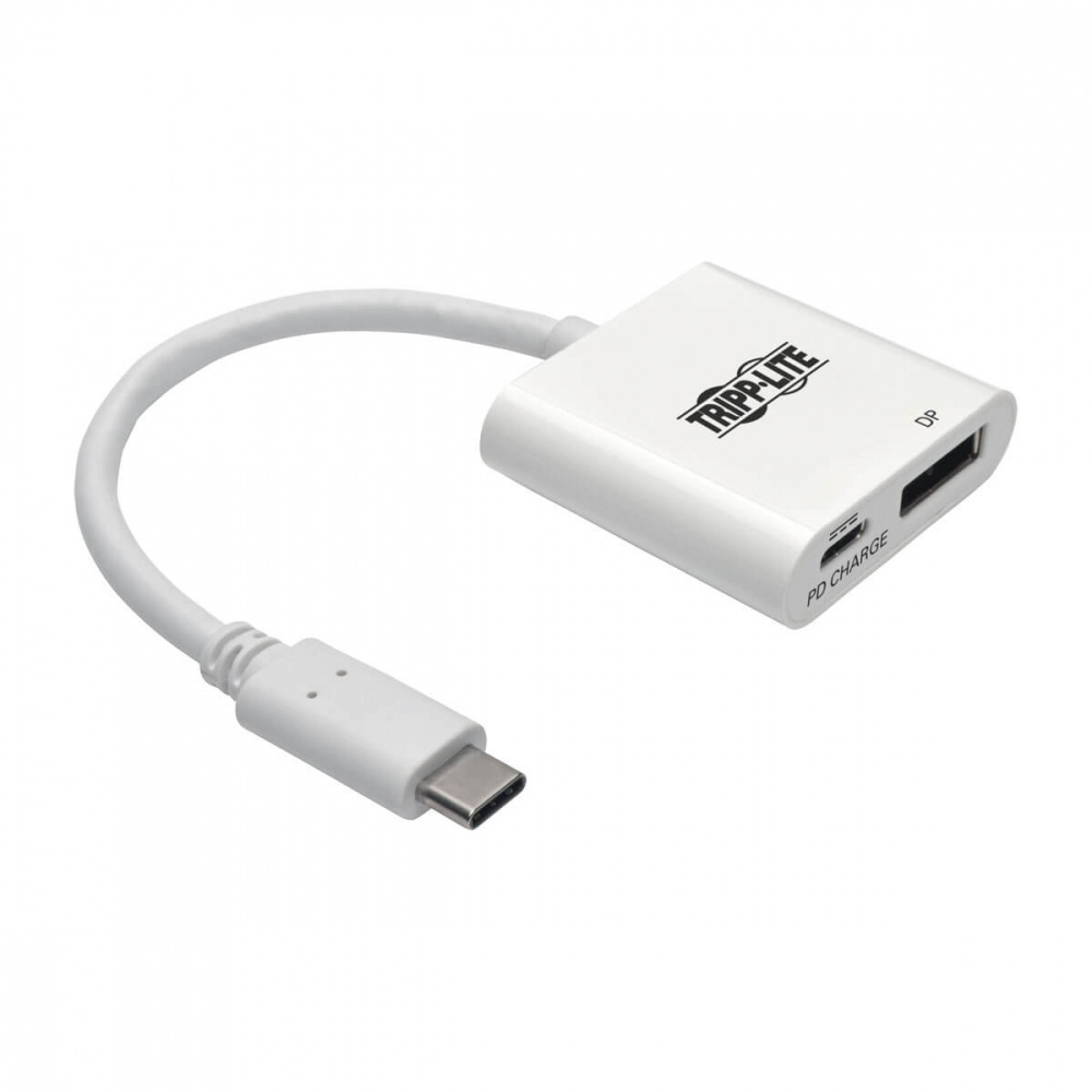 Tripp Lite by Eaton Adaptador USB C Macho - DisplayPort 4K Hembra, con Puerto de Carga USB C, Compatible con Thunderbolt 3
