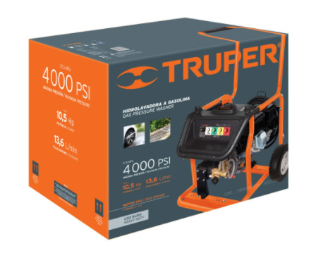Truper Hidrolavadora con Motor LAGAS-4000, 5 Litros, Negro/Naranja
